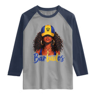 Bajan Girl Raglan Shirt Barbados Flag Caribbean Heritage Pride Graphic Gift