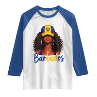 Bajan Girl Raglan Shirt Barbados Flag Caribbean Heritage Pride Graphic Gift