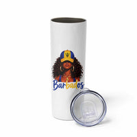 Bajan Girl Skinny Tumbler Barbados Flag Caribbean Heritage Pride Graphic Gift