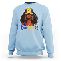 Bajan Girl Sweatshirt Barbados Flag Caribbean Heritage Pride Graphic Gift