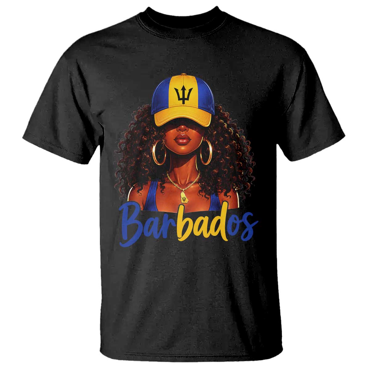 Bajan Girl T Shirt Barbados Flag Caribbean Heritage Pride Graphic Gift