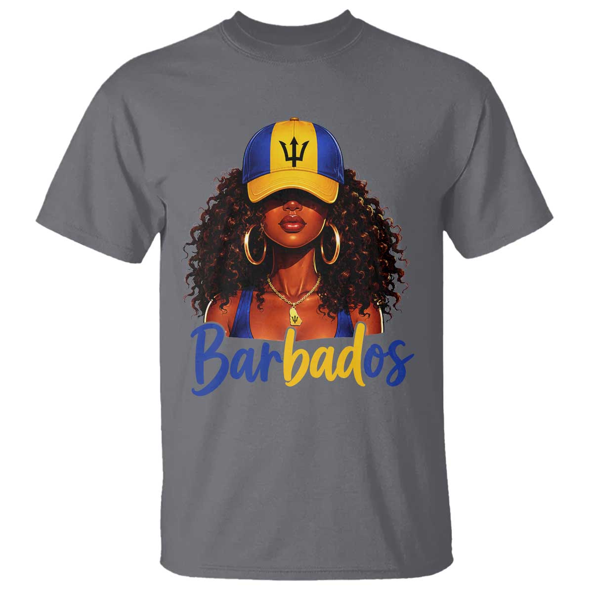 Bajan Girl T Shirt Barbados Flag Caribbean Heritage Pride Graphic Gift
