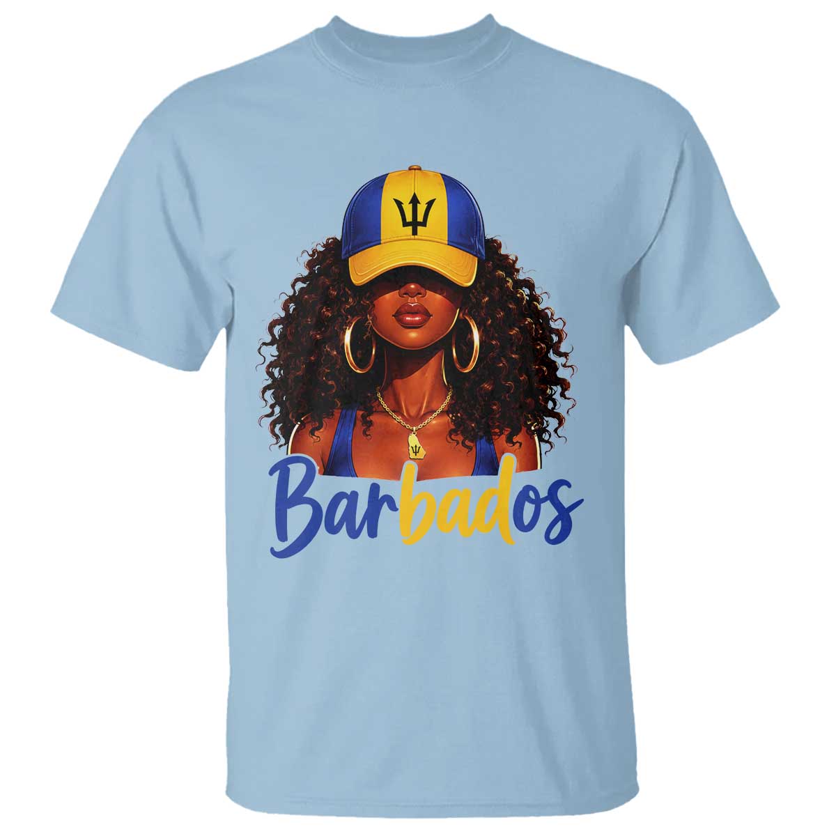 Bajan Girl T Shirt Barbados Flag Caribbean Heritage Pride Graphic Gift