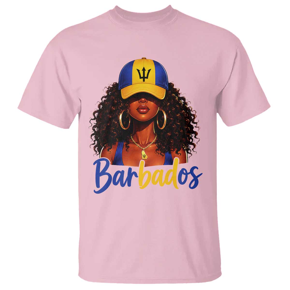 Bajan Girl T Shirt Barbados Flag Caribbean Heritage Pride Graphic Gift