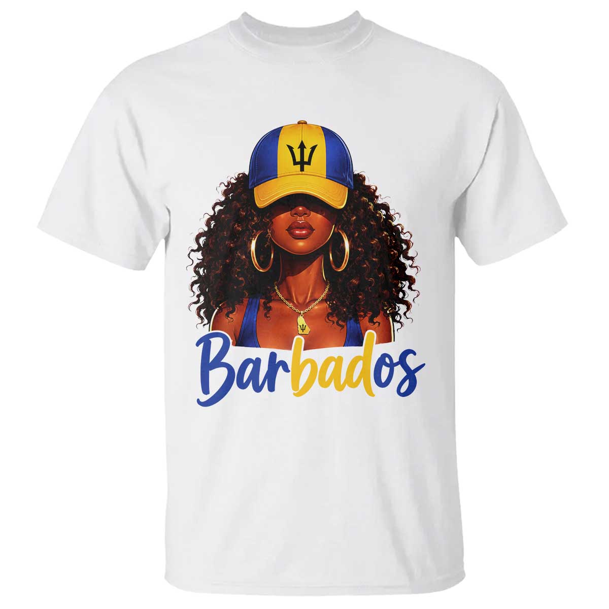 Bajan Girl T Shirt Barbados Flag Caribbean Heritage Pride Graphic Gift
