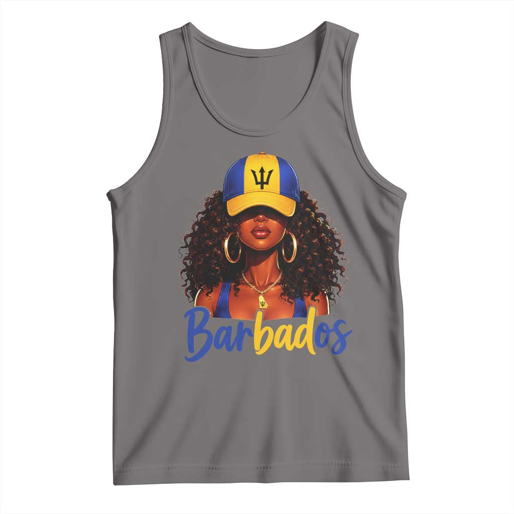 Bajan Girl Tank Top Barbados Flag Caribbean Heritage Pride Graphic Gift