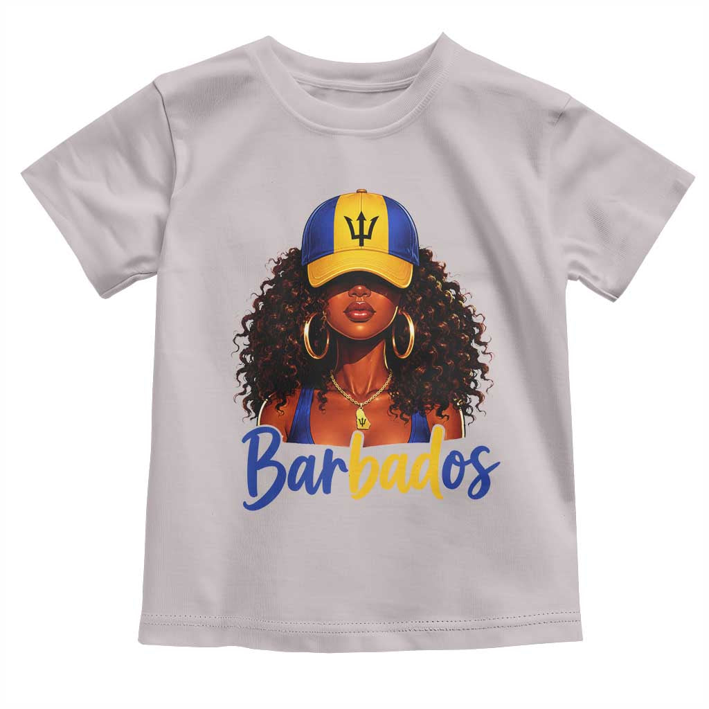 Bajan Girl Toddler T Shirt Barbados Flag Caribbean Heritage Pride Graphic Gift