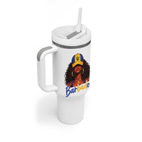 Bajan Girl Tumbler With Handle Barbados Flag Caribbean Heritage Pride Graphic Gift