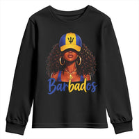 Bajan Girl Youth Sweatshirt Barbados Flag Caribbean Heritage Pride Graphic Gift