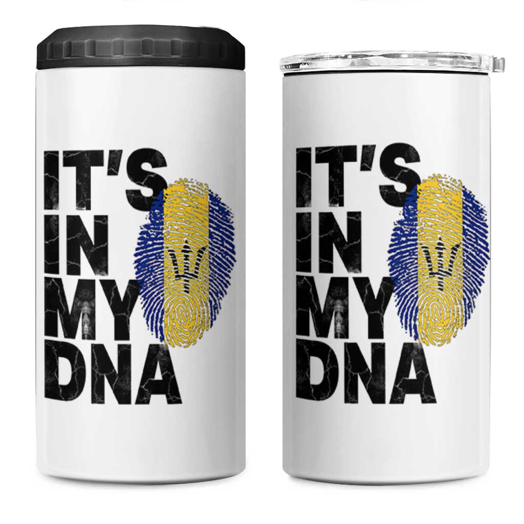 It's In My DNA Barbados Barbadian 4 in 1 Can Cooler Tumbler Pride Heritage Patriotic Gift