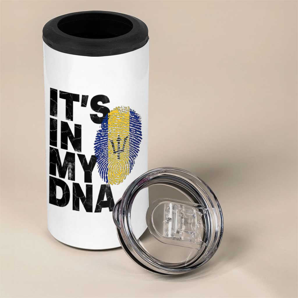 It's In My DNA Barbados Barbadian 4 in 1 Can Cooler Tumbler Pride Heritage Patriotic Gift