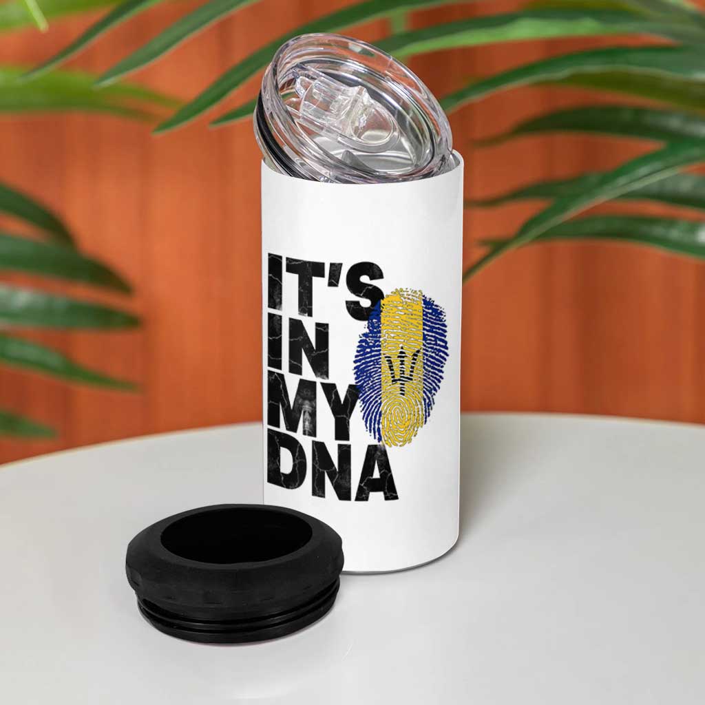 It's In My DNA Barbados Barbadian 4 in 1 Can Cooler Tumbler Pride Heritage Patriotic Gift