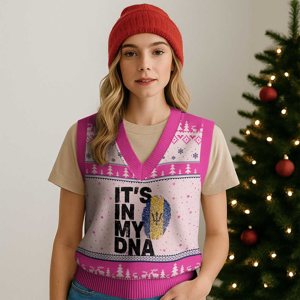 It's In My DNA Barbados Barbadian V-Neck Knit Sweater Vest Pride Heritage Patriotic Gift