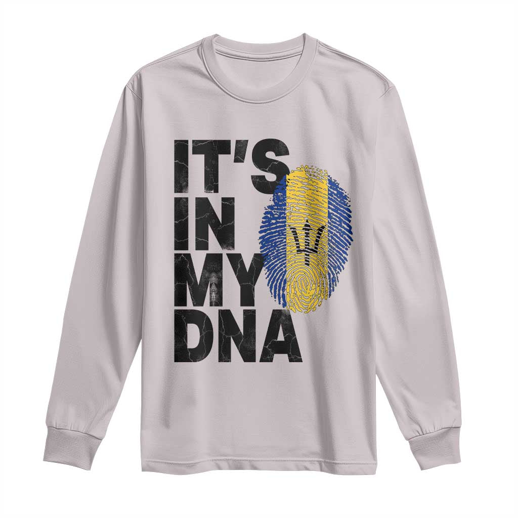 It's In My DNA Barbados Barbadian Long Sleeve Shirt Pride Heritage Patriotic Gift