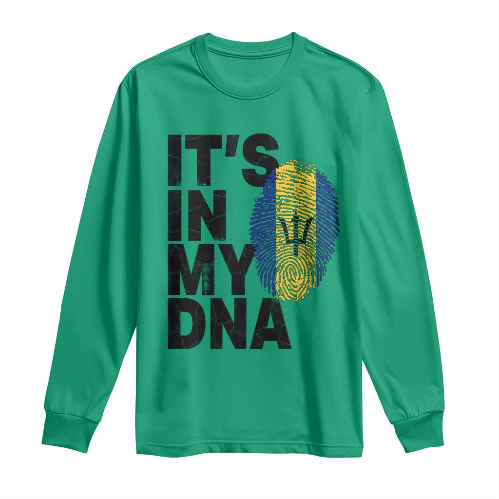 It's In My DNA Barbados Barbadian Long Sleeve Shirt Pride Heritage Patriotic Gift