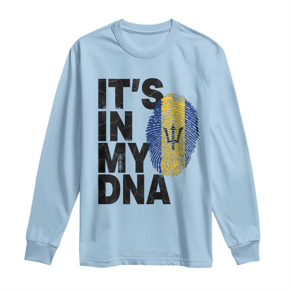 It's In My DNA Barbados Barbadian Long Sleeve Shirt Pride Heritage Patriotic Gift