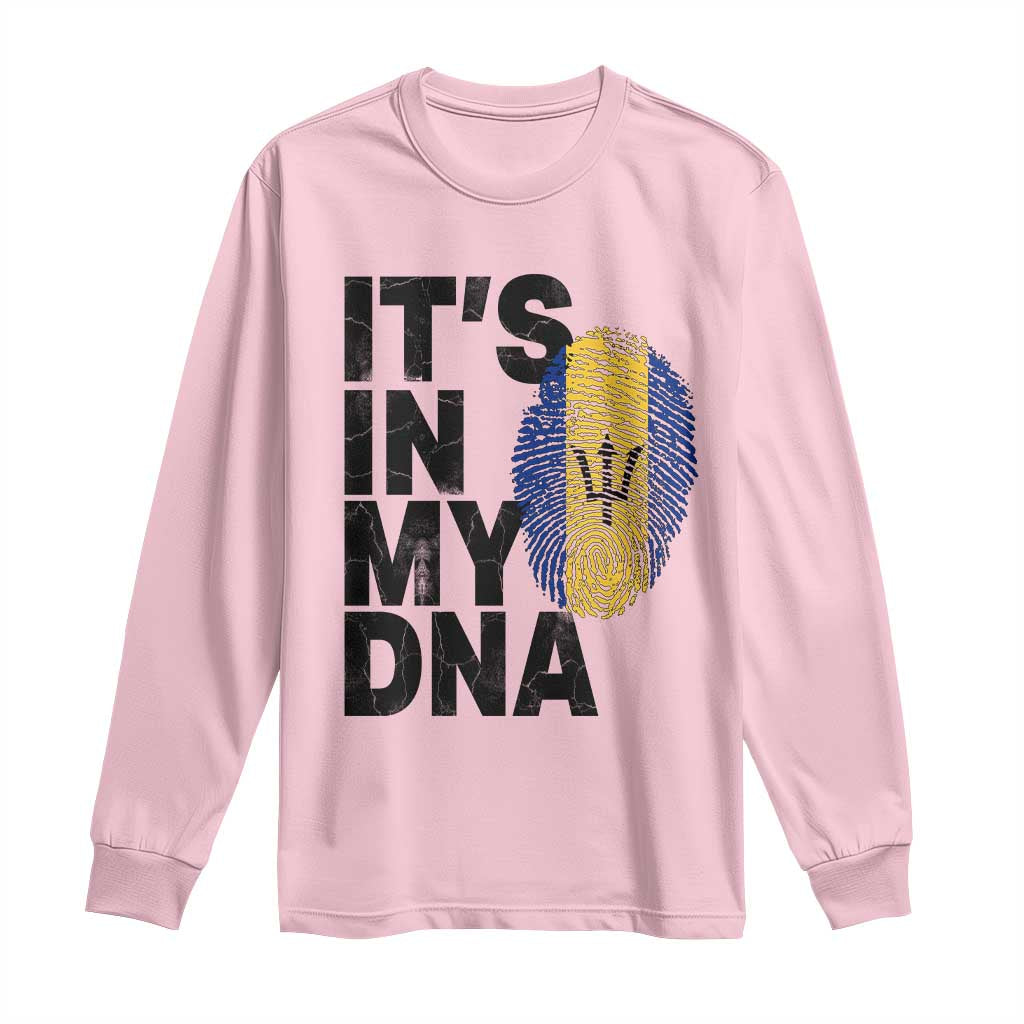 It's In My DNA Barbados Barbadian Long Sleeve Shirt Pride Heritage Patriotic Gift