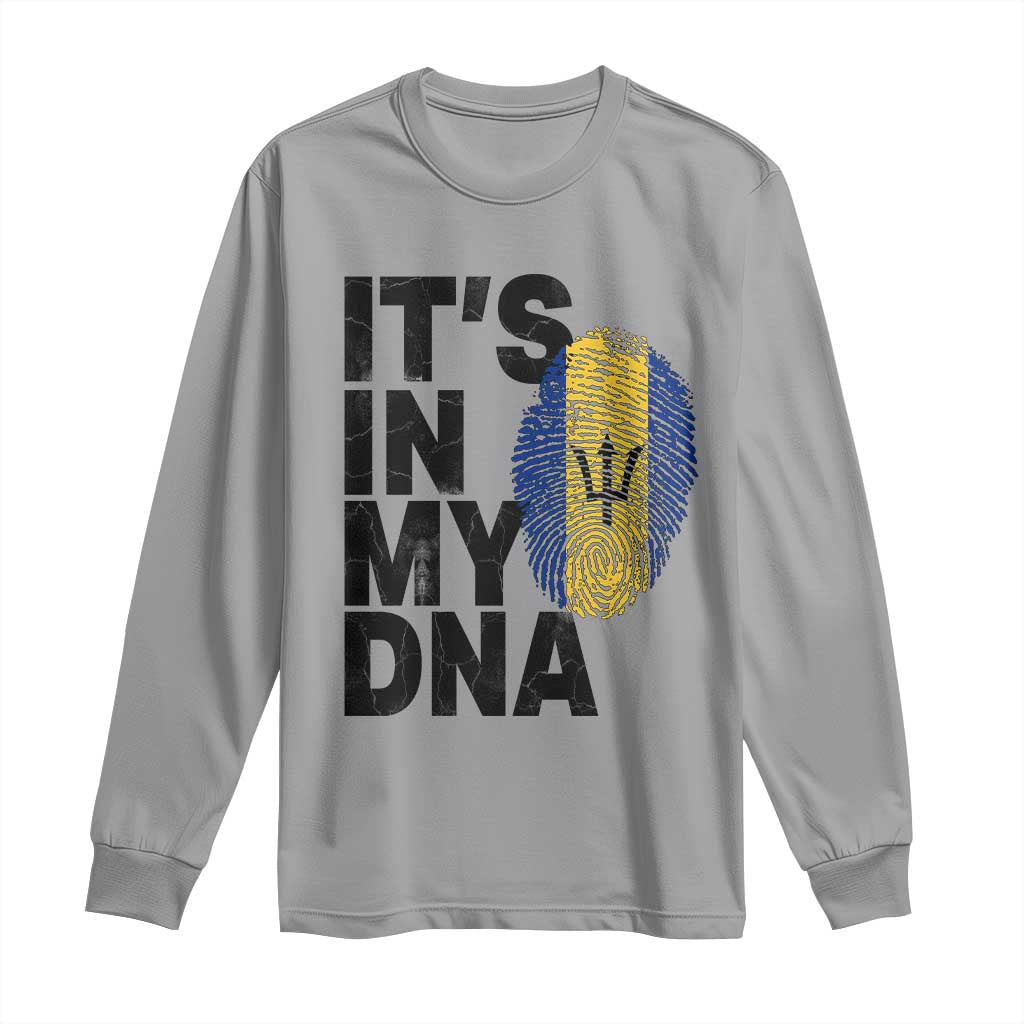 It's In My DNA Barbados Barbadian Long Sleeve Shirt Pride Heritage Patriotic Gift
