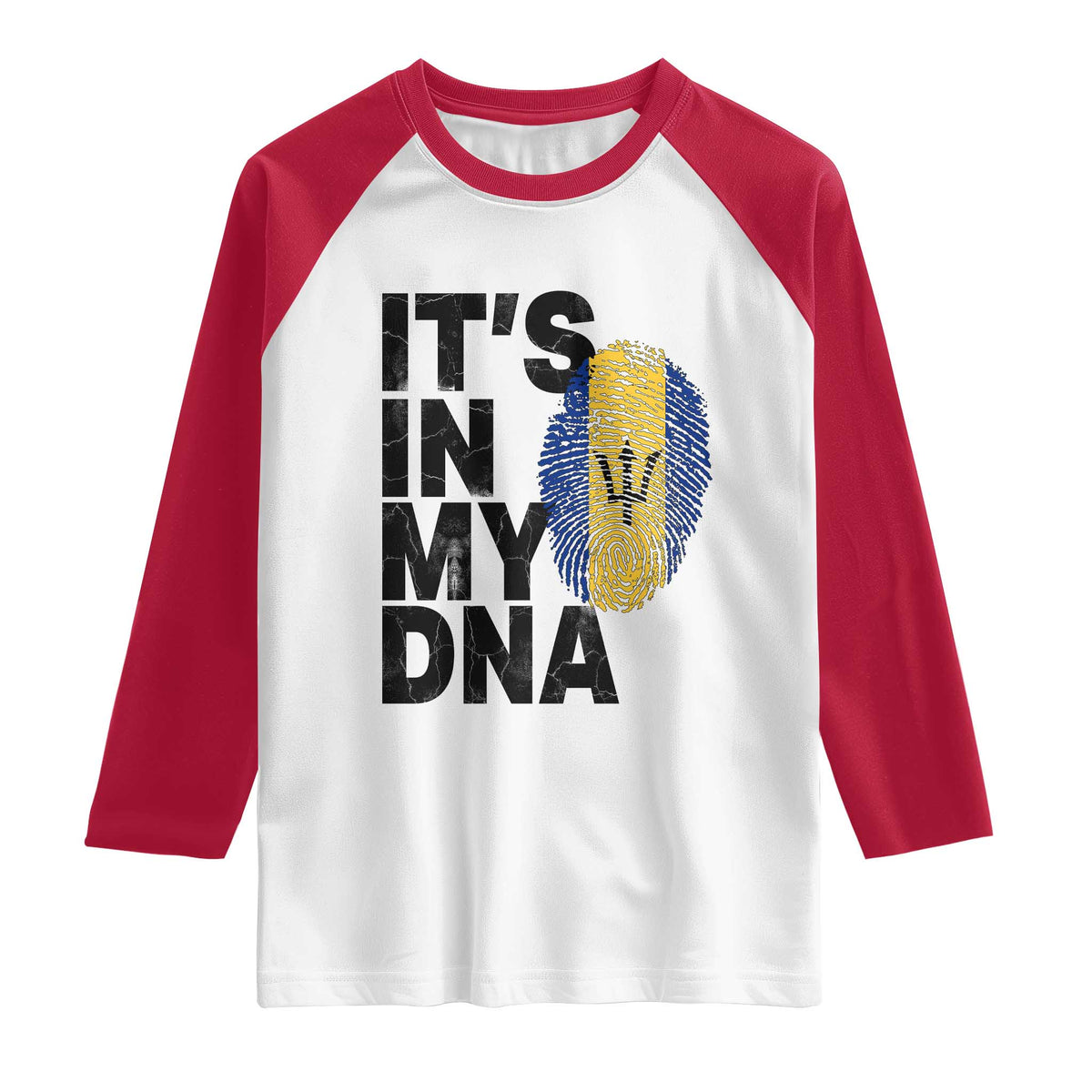 It's In My DNA Barbados Barbadian Raglan Shirt Pride Heritage Patriotic Gift