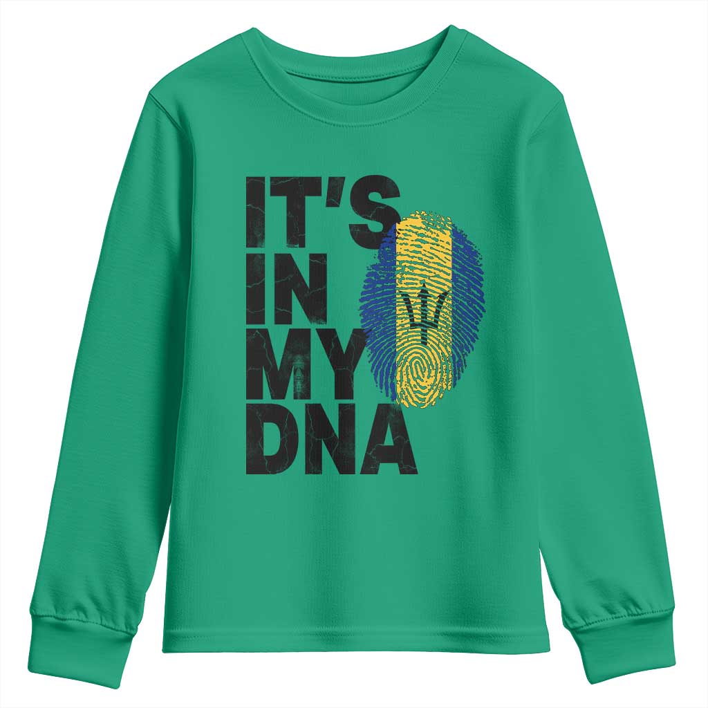 It's In My DNA Barbados Barbadian Youth Sweatshirt Pride Heritage Patriotic Gift