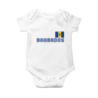 Retro Barbados Baby Onesie Vintage Barbadian Souvenir Caribbean Island Pride Heritage Gift