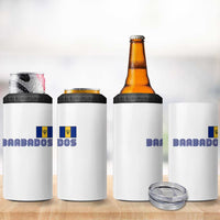 Retro Barbados 4 in 1 Can Cooler Tumbler Vintage Barbadian Souvenir Caribbean Island Pride Heritage Gift