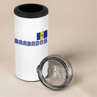 Retro Barbados 4 in 1 Can Cooler Tumbler Vintage Barbadian Souvenir Caribbean Island Pride Heritage Gift