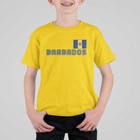 Retro Barbados T Shirt For Kid Vintage Barbadian Souvenir Caribbean Island Pride Heritage Gift