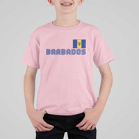 Retro Barbados T Shirt For Kid Vintage Barbadian Souvenir Caribbean Island Pride Heritage Gift