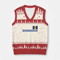 Retro Barbados V-Neck Knit Sweater Vest Vintage Barbadian Souvenir Caribbean Island Pride Heritage Gift