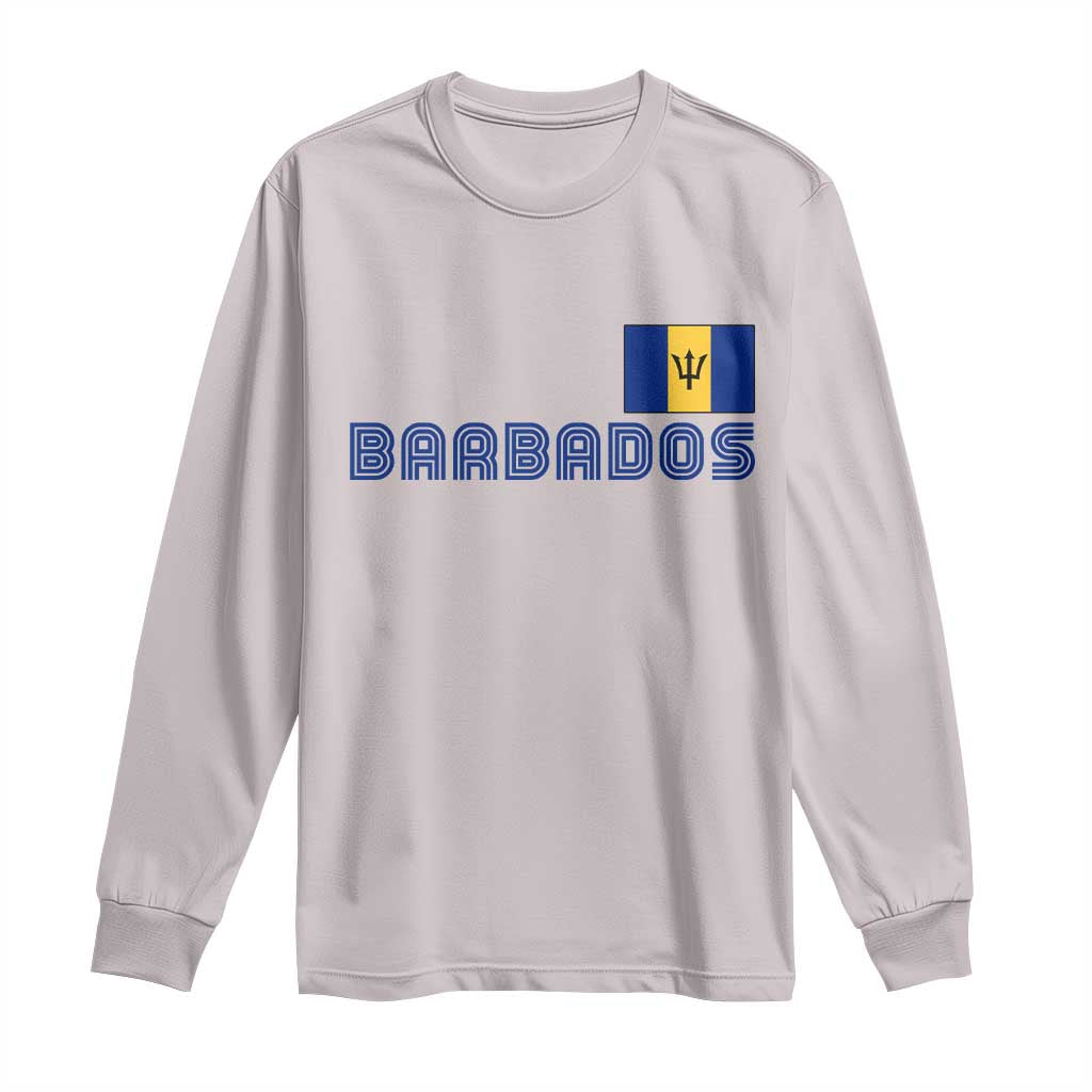 Retro Barbados Long Sleeve Shirt Vintage Barbadian Souvenir Caribbean Island Pride Heritage Gift