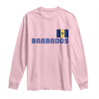 Retro Barbados Long Sleeve Shirt Vintage Barbadian Souvenir Caribbean Island Pride Heritage Gift
