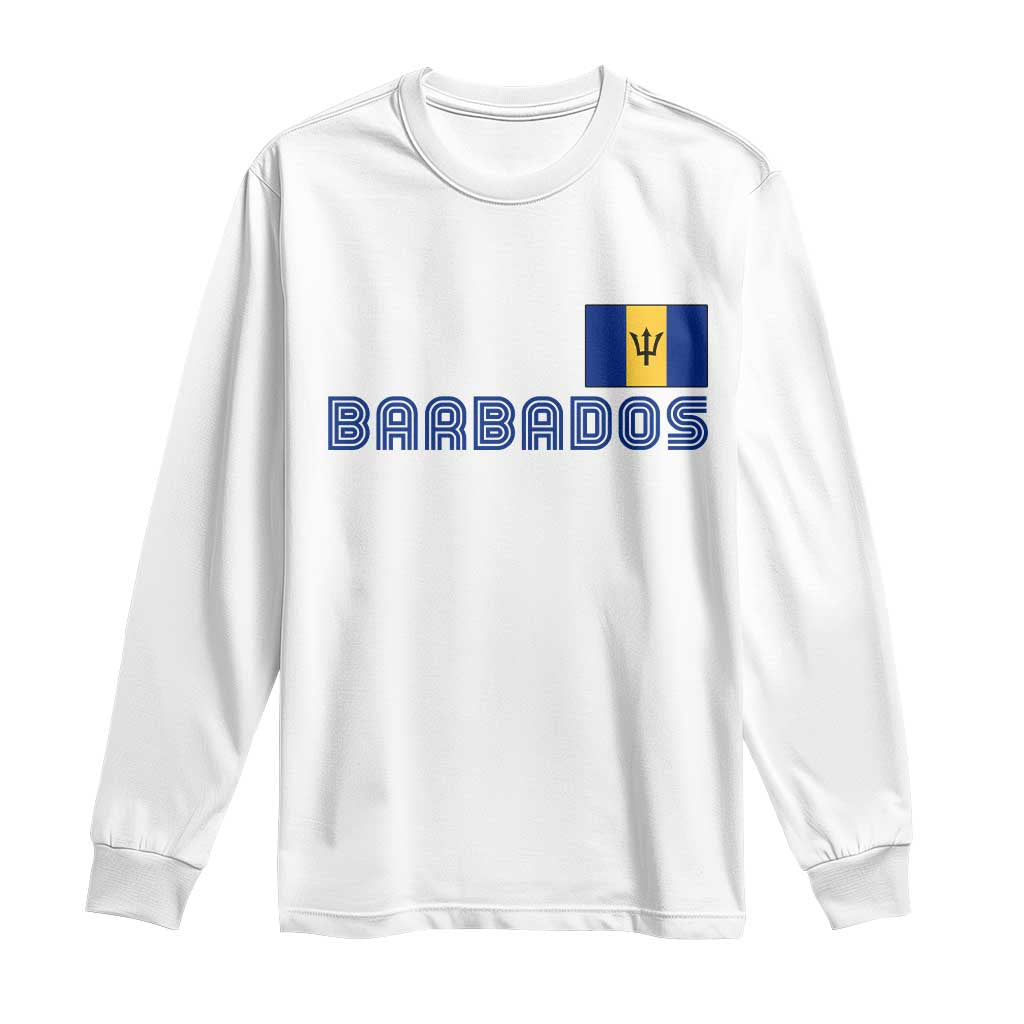 Retro Barbados Long Sleeve Shirt Vintage Barbadian Souvenir Caribbean Island Pride Heritage Gift