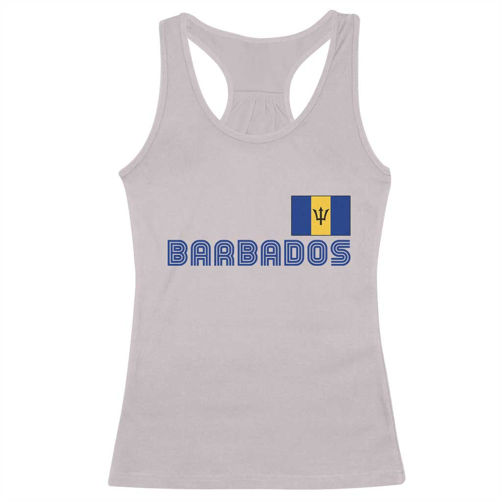 Retro Barbados Racerback Tank Top Vintage Barbadian Souvenir Caribbean Island Pride Heritage Gift