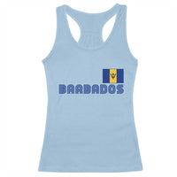 Retro Barbados Racerback Tank Top Vintage Barbadian Souvenir Caribbean Island Pride Heritage Gift