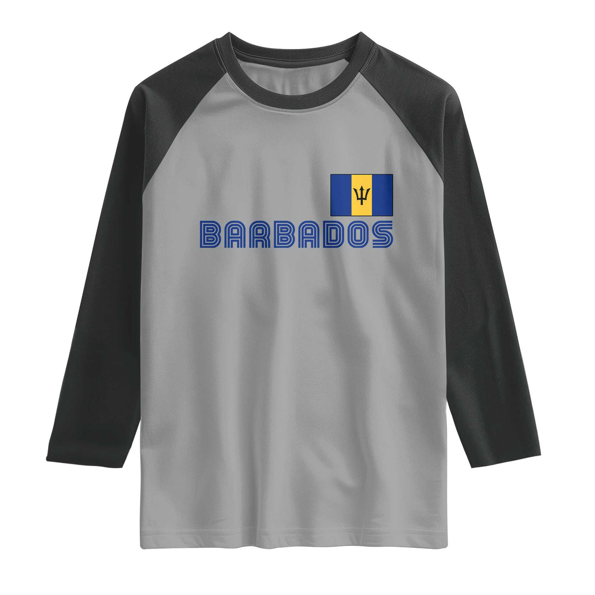 Retro Barbados Raglan Shirt Vintage Barbadian Souvenir Caribbean Island Pride Heritage Gift
