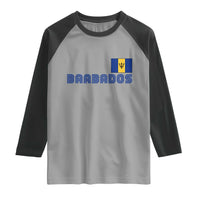 Retro Barbados Raglan Shirt Vintage Barbadian Souvenir Caribbean Island Pride Heritage Gift