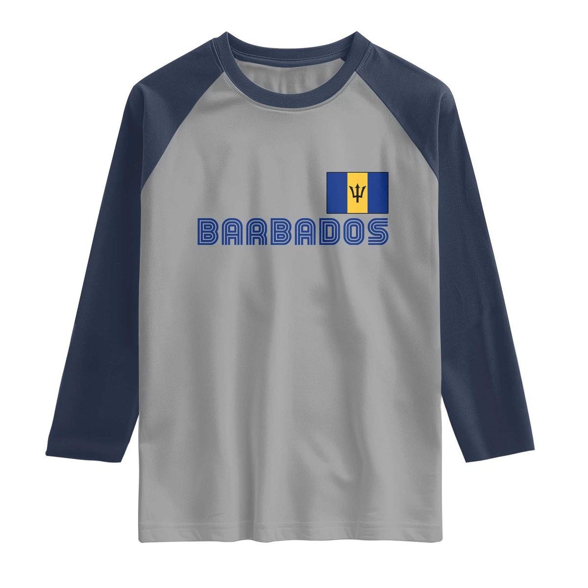 Retro Barbados Raglan Shirt Vintage Barbadian Souvenir Caribbean Island Pride Heritage Gift