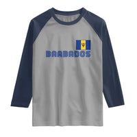 Retro Barbados Raglan Shirt Vintage Barbadian Souvenir Caribbean Island Pride Heritage Gift