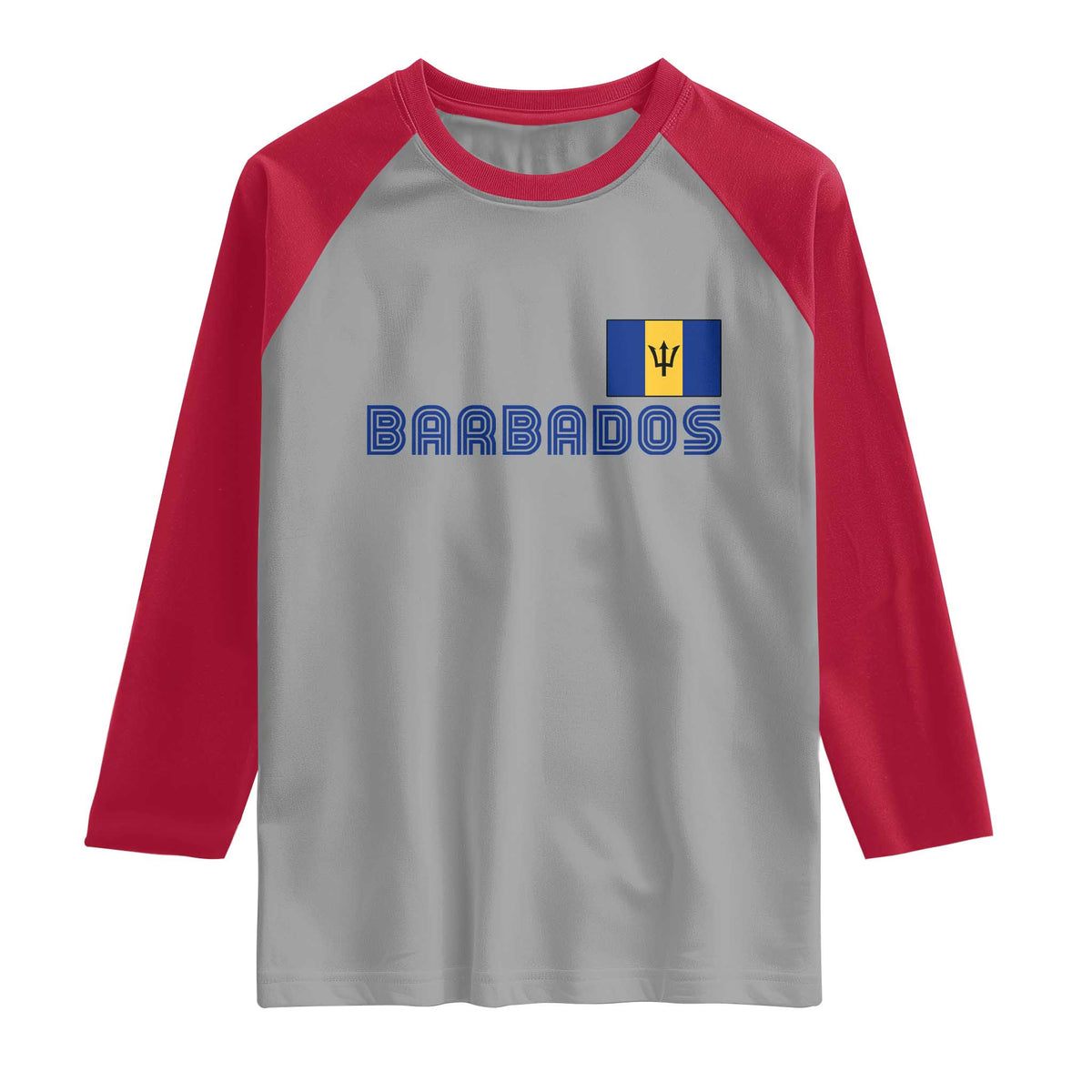 Retro Barbados Raglan Shirt Vintage Barbadian Souvenir Caribbean Island Pride Heritage Gift