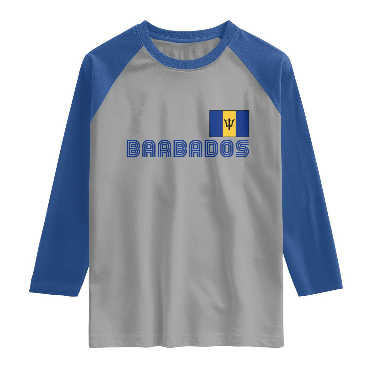 Retro Barbados Raglan Shirt Vintage Barbadian Souvenir Caribbean Island Pride Heritage Gift