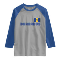 Retro Barbados Raglan Shirt Vintage Barbadian Souvenir Caribbean Island Pride Heritage Gift