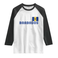 Retro Barbados Raglan Shirt Vintage Barbadian Souvenir Caribbean Island Pride Heritage Gift