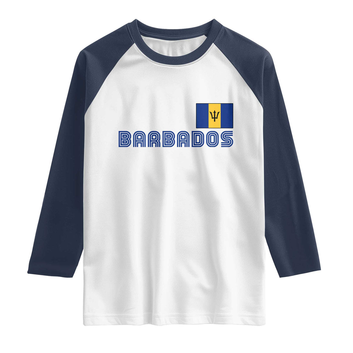 Retro Barbados Raglan Shirt Vintage Barbadian Souvenir Caribbean Island Pride Heritage Gift