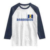 Retro Barbados Raglan Shirt Vintage Barbadian Souvenir Caribbean Island Pride Heritage Gift