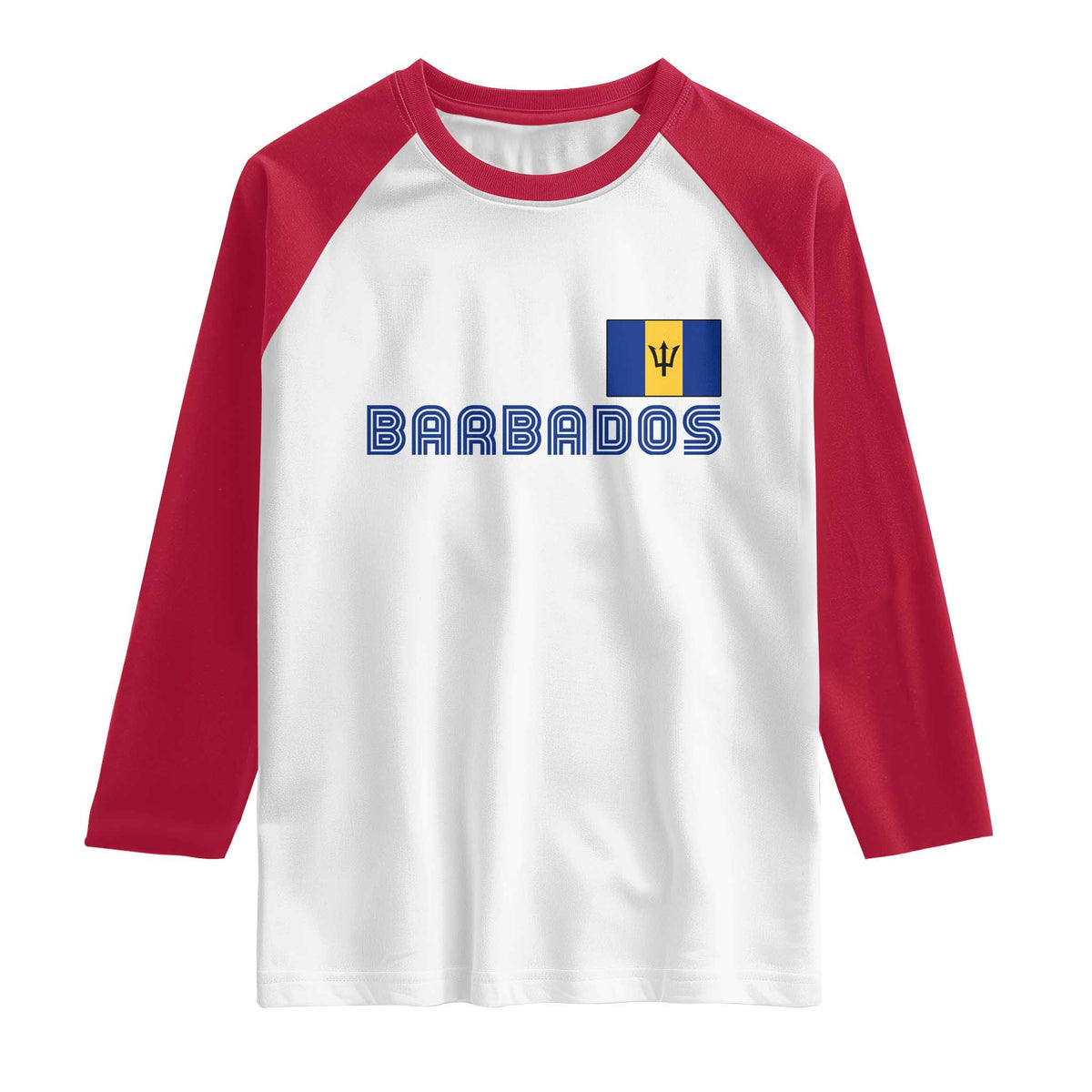 Retro Barbados Raglan Shirt Vintage Barbadian Souvenir Caribbean Island Pride Heritage Gift