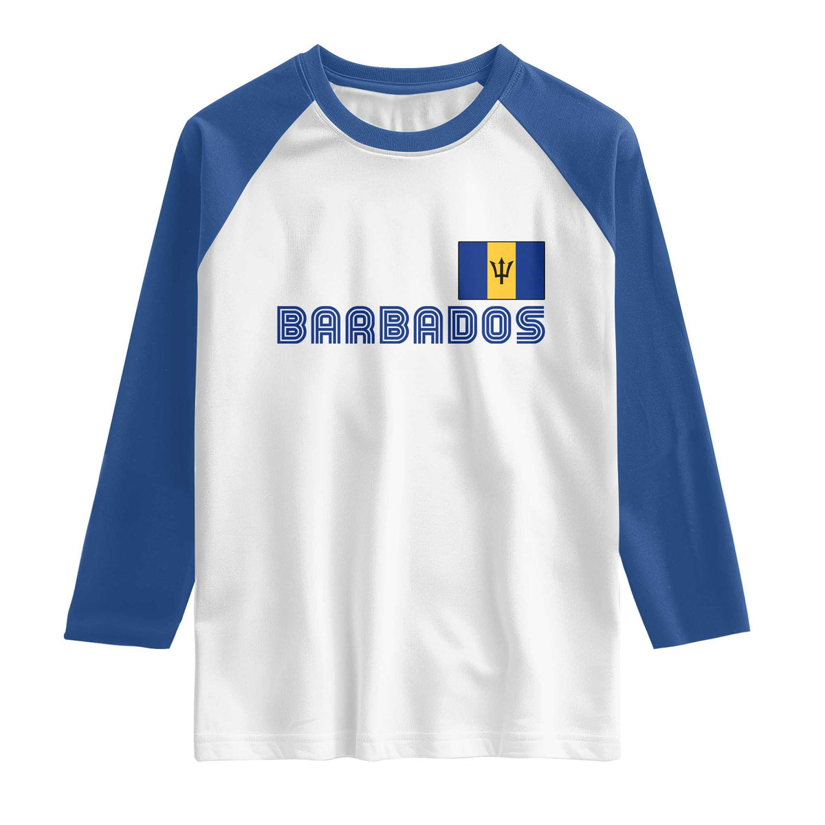 Retro Barbados Raglan Shirt Vintage Barbadian Souvenir Caribbean Island Pride Heritage Gift