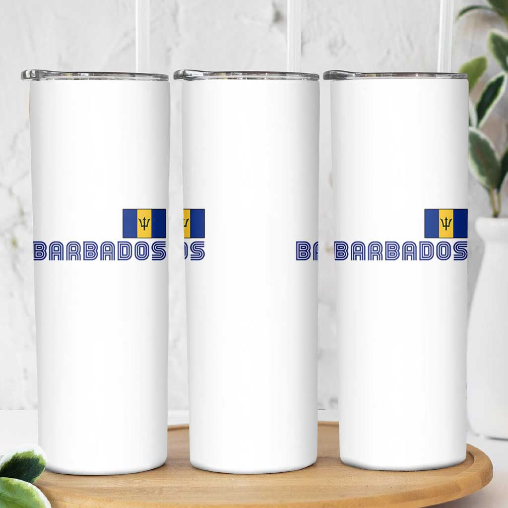Retro Barbados Skinny Tumbler Vintage Barbadian Souvenir Caribbean Island Pride Heritage Gift