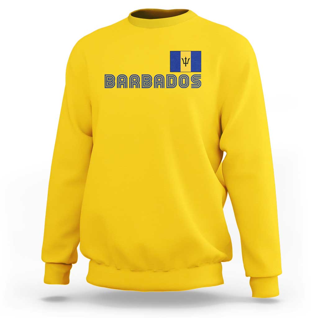 Retro Barbados Sweatshirt Vintage Barbadian Souvenir Caribbean Island Pride Heritage Gift