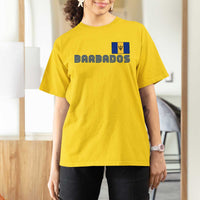Retro Barbados T Shirt For Women Vintage Barbadian Souvenir Caribbean Island Pride Heritage Gift